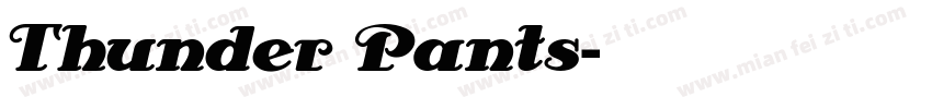 Thunder Pants字体转换